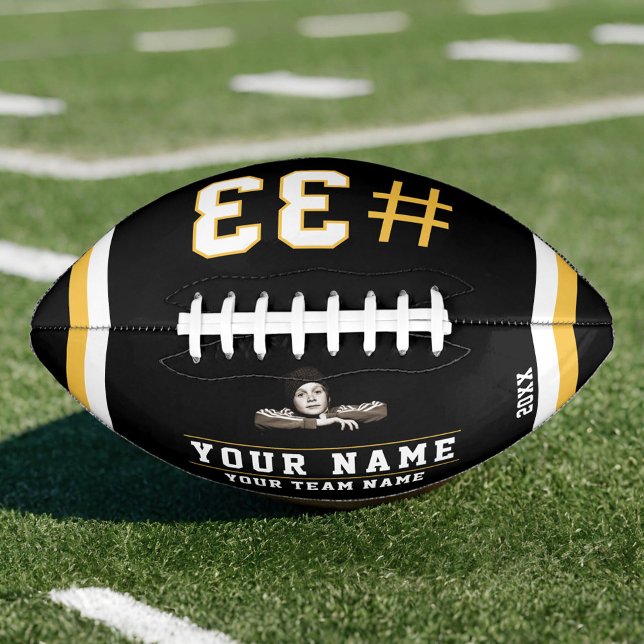 Yellow Black Name Number Team Photo Football (Creator Uploaded)