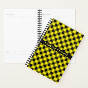Yellow Black Planner with Custom Text