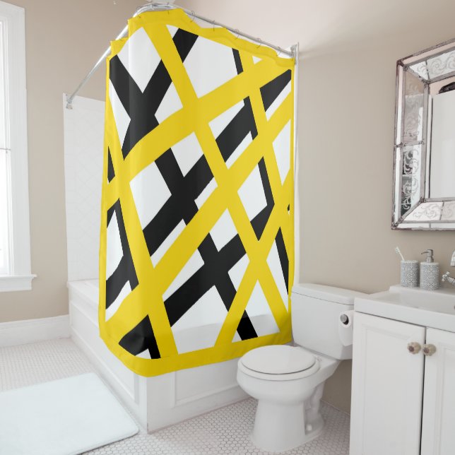 Yellow Black Stripe Geometric (In Situ)