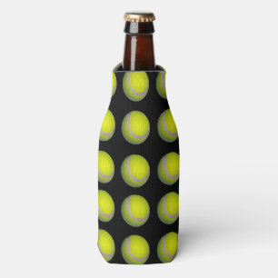 Yellow Black Tennis Ball Pattern, Bottle Cooler