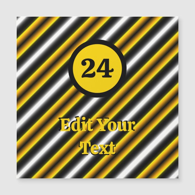 Yellow Black White Rainbow Stripes (Front)