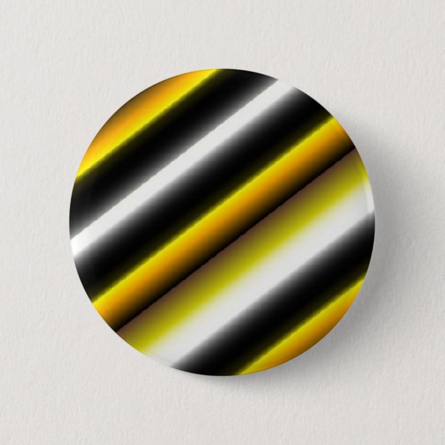 Yellow Black White Rainbow Stripes 2 Inch Round Button (Front)