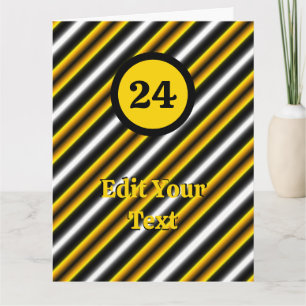 Yellow Black White Rainbow Stripes Card