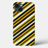 Yellow Black White Rainbow Stripes