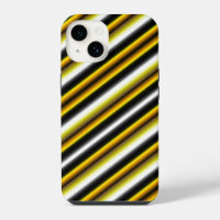 Yellow Black White Rainbow Stripes