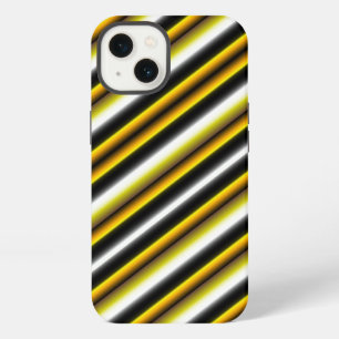 Yellow Black White Rainbow Stripes iPhone 13 Case