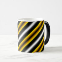 Yellow Black White Rainbow Stripes