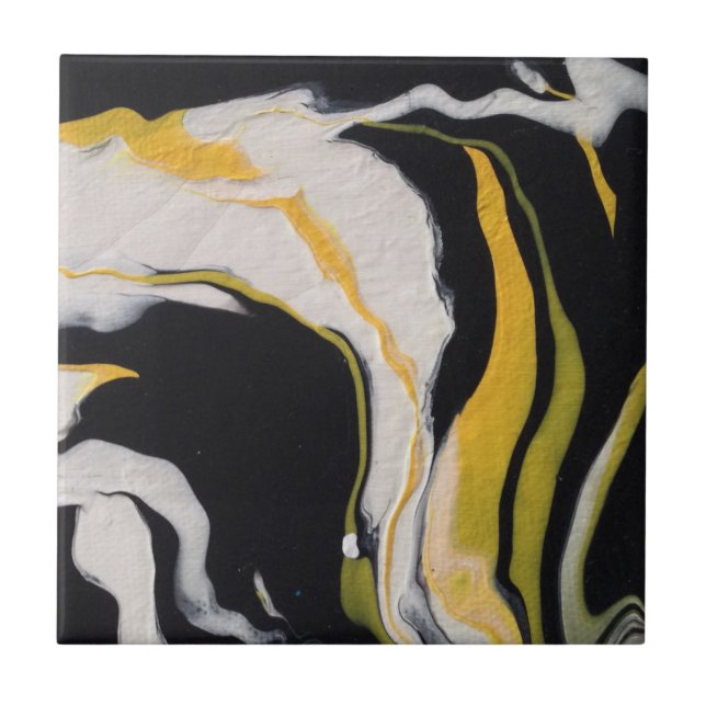 Yellow, Black, White Tile (Front)