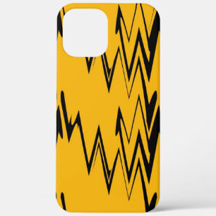 Yellow  Black Zigzag Pattern iPhone 12 Pro Max Case