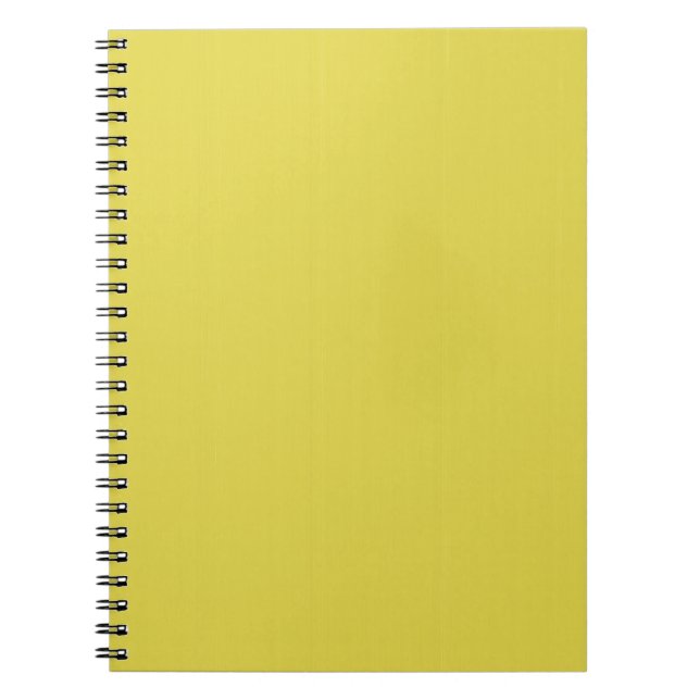 Yellow Blank Plain DIY template add text photo Notebook (Front)
