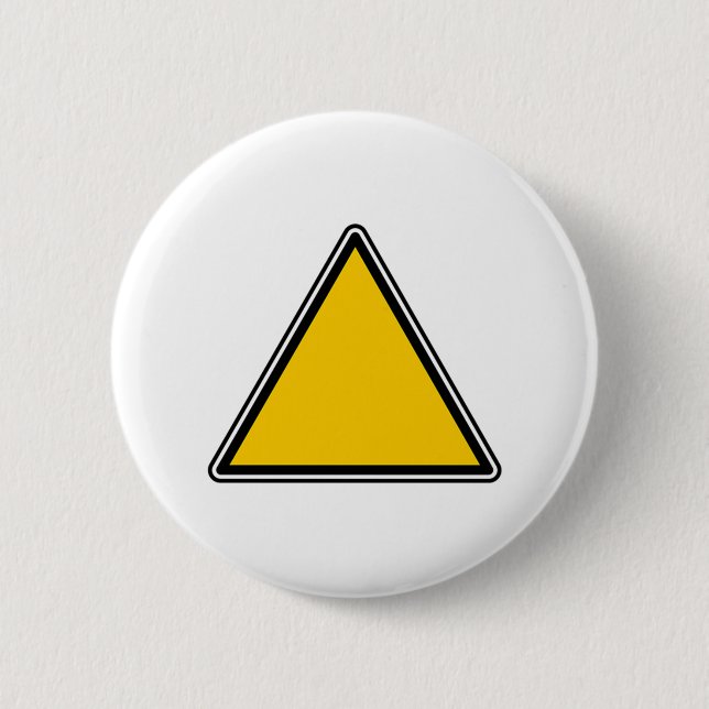 Yellow Blank Sign 2 Inch Round Button (Front)