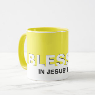 Yellow BLESSED Christian Mug