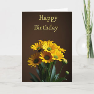 Yellow Blossom Birthday Card