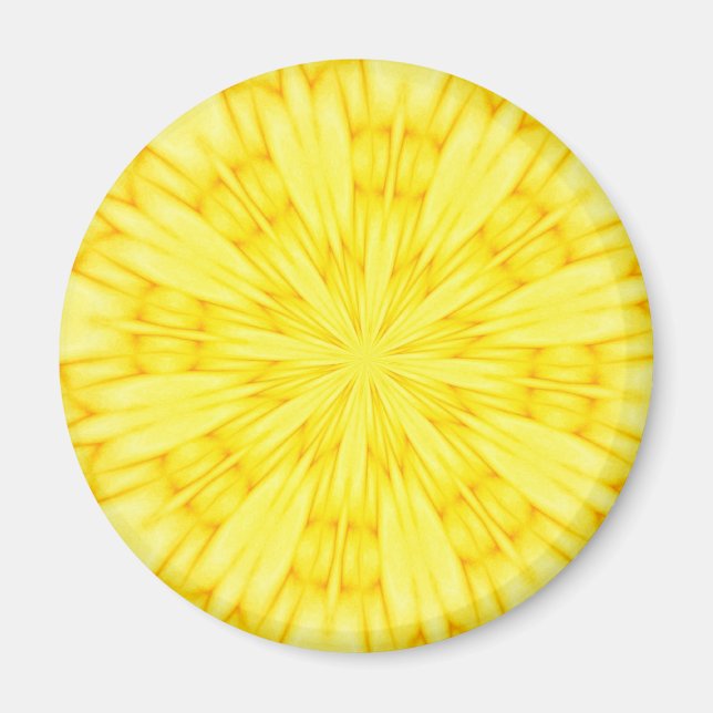 Yellow Blossom Fractal Magnet (Front)