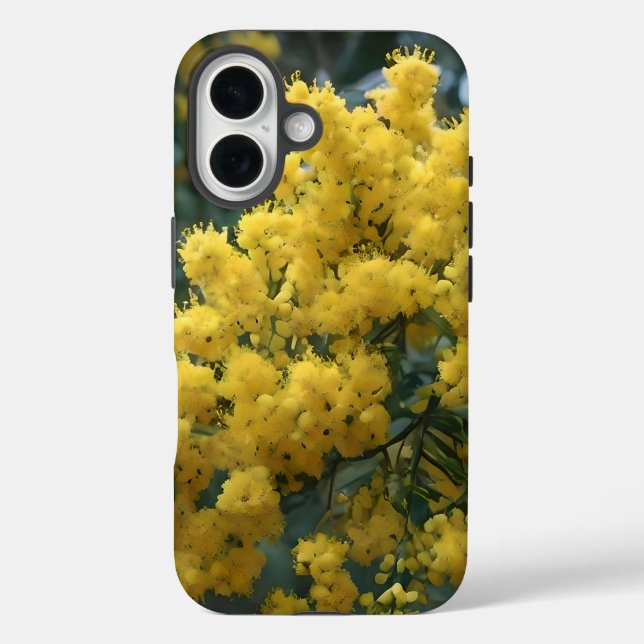Yellow Blossoming Australian Yellow Wattle Tree,  Case-Mate iPhone Case (Back)