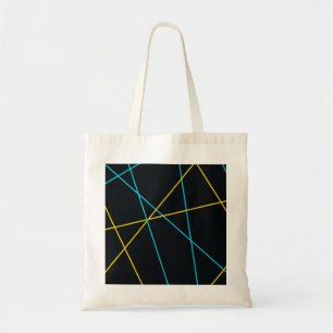 Yellow, Blue, cool, trendy, urban, modern lines Tote Bag