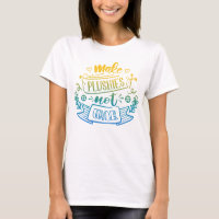 Yellow Blue Gradient Peace Quote for Plush Makers