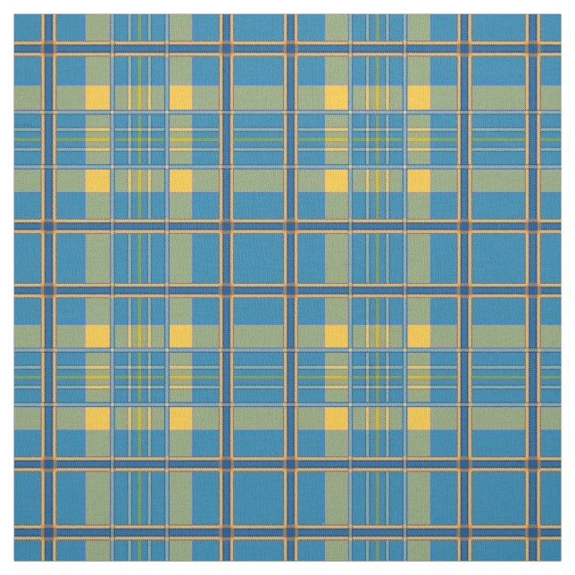 Yellow, Blue & Green Fabric (Swatch)