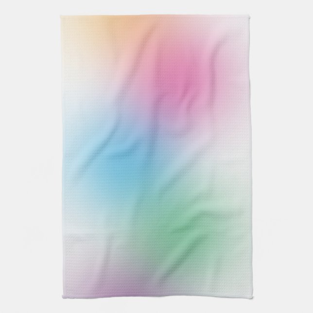 Yellow Blue Green Pink Purple Colourful Template Kitchen Towel (Vertical)
