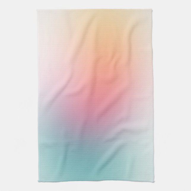Yellow Blue Green Pink Purple Template Colourful Kitchen Towel (Vertical)