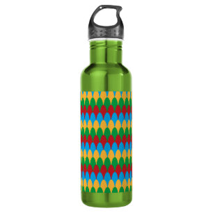 Yellow Blue Green & Red Geometric Scallops 710 Ml Water Bottle