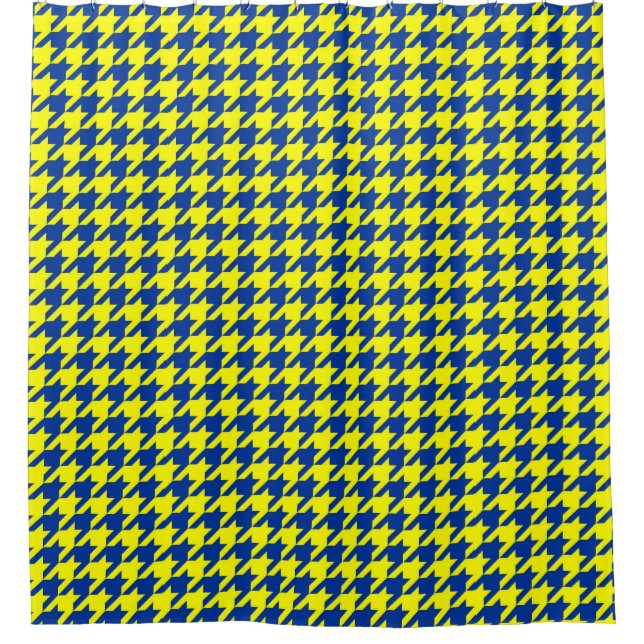 Yellow Blue Houndstooth Plaid Check (Front)