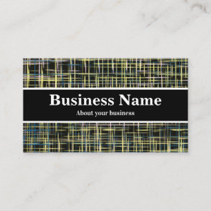 Yellow & Blue Modern Abstract Business Card