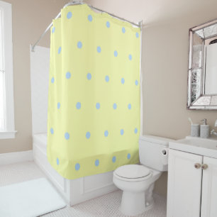Yellow Blue Pastel Polka Dots Pattern Whimsical