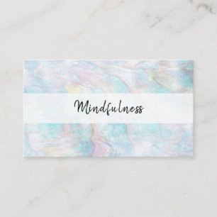 *~* Yellow Blue Pink Pastel Mindfulness Meditation Business Card