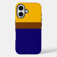 Yellow Blue Plain Colour Block Design 