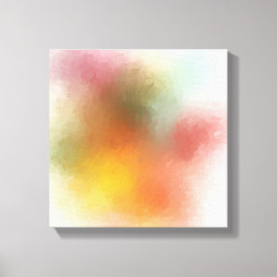 Yellow Blue Purple Green Red Pink Modern Colourful Canvas Print