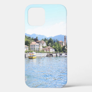 YELLOW BOAT DOCKED NEAR BUILDING iPhone 12 CASE