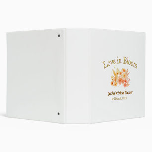 yellow boho love in Bloom bridal shower name retro Binder