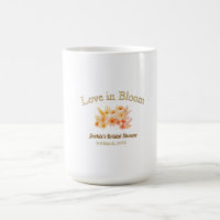 yellow boho love in Bloom bridal shower name retro