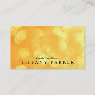 Yellow Bokeh Business Card