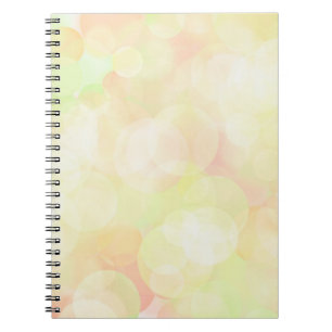 Yellow Bokeh Spiral Photo Notebook