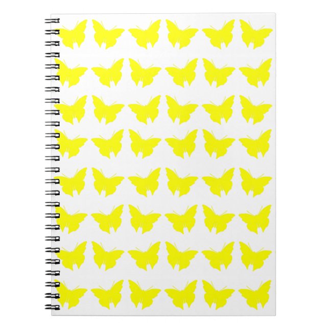 Yellow Bold Butterflies Notebook (Front)