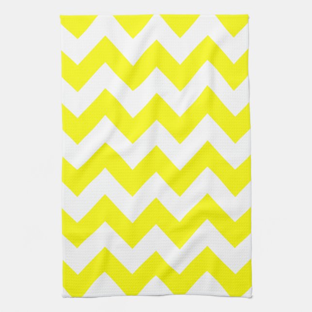 Yellow Bold Chevron Kitchen Towel (Vertical)