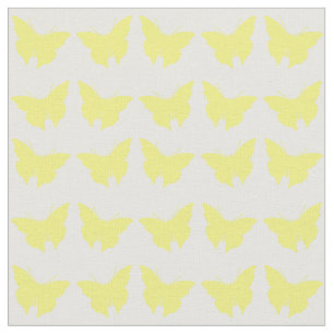 Yellow Bold Mod Butterflies Fabric