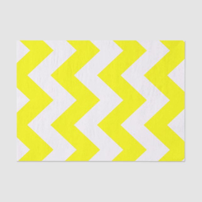 Yellow Bold Mod Chevron Tissue Paper (Front)