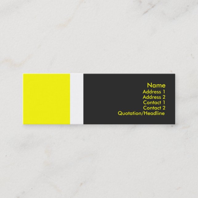 Yellow Border Business Card (Front)