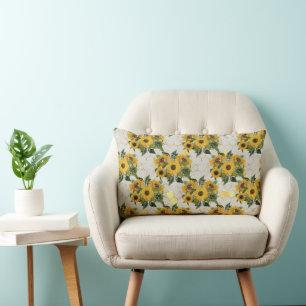 Yellow Bouquet  Lumbar Pillow