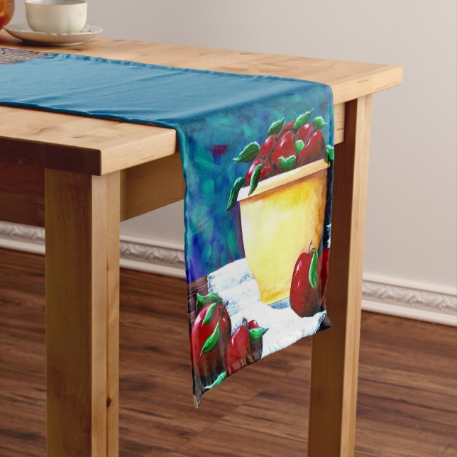 Yellow Bowl with Apples Table Runner (In Situ)
