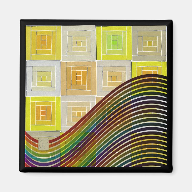 Yellow Boxes Magnet (Front)