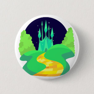 yellow brick road 2 inch round button
