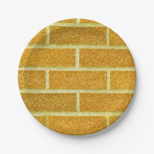 Yellow Brick Road Glittery OZ Birthday Party Paper Plate