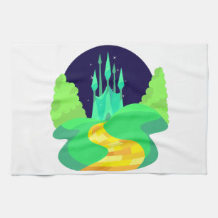 yellow brick road kitchen towel