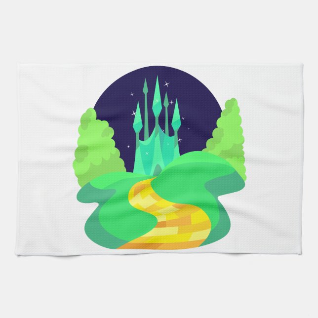 yellow brick road kitchen towel (Horizontal)