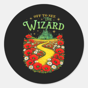 Yellow brick road we're off to see the wizard  classic round sticker