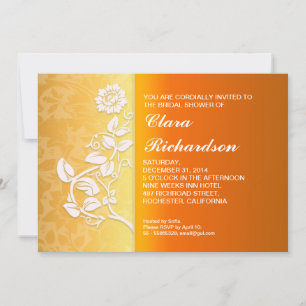 yellow bright bridal shower invitations